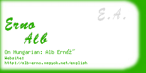 erno alb business card